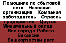 Помощник по сбытовой сети › Название организации ­ Компания-работодатель › Отрасль предприятия ­ Другое › Минимальный оклад ­ 1 - Все города Работа » Вакансии   . Башкортостан респ.,Баймакский р-н